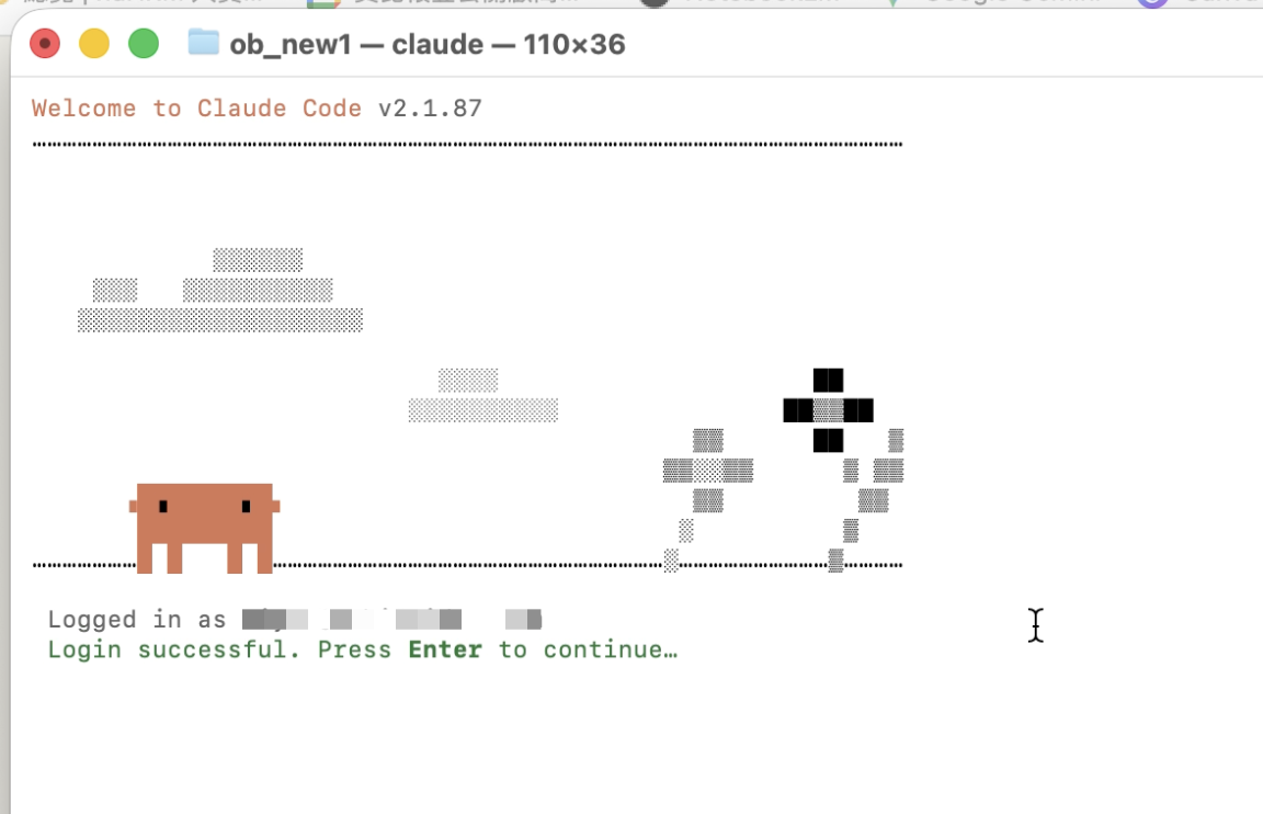 Login successful 畫面